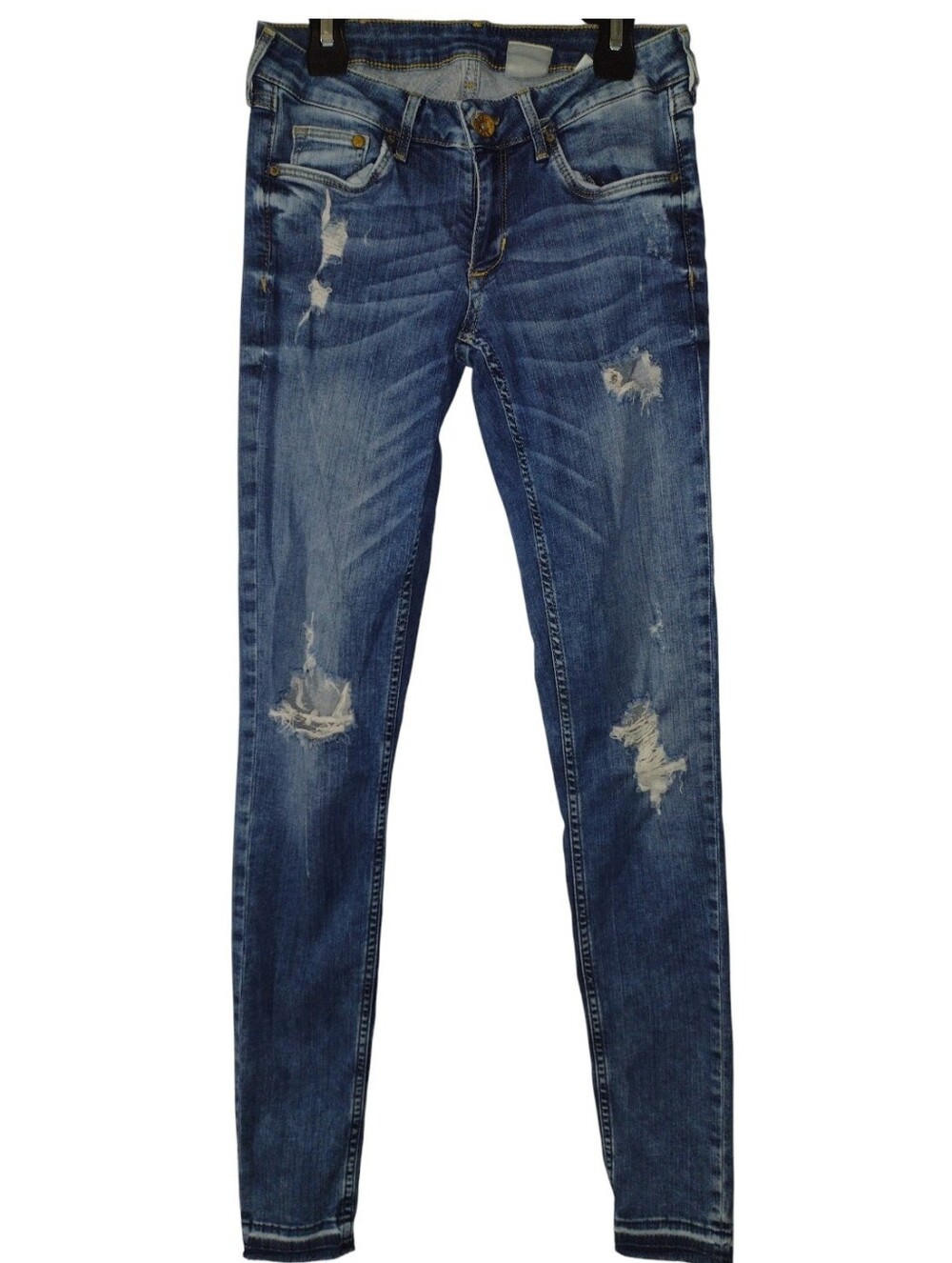 H&M Distressed Skinny Jeans - Blue